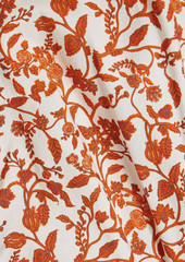 Derek Lam 10 Crosby - Serena printed cotton-blend poplin mini dress - Orange - US 6