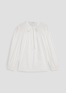 Derek Lam 10 Crosby - Shirred cotton-blend poplin blouse - White - US 00