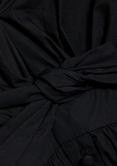 Derek Lam 10 Crosby - Maya twist-front cotton-poplin midi dress - Black - US 2