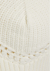 Derek Lam 10 Crosby - Sia crochet-trimmed ribbed cotton-blend top - Black - L