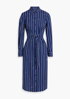 Derek Lam 10 Crosby - Striped cotton-blend poplin midi shirt dress - Blue - US 00