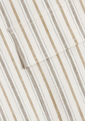 Derek Lam 10 Crosby - Laurel striped linen-blend midi shirt dress - White - US 10