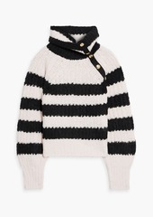 Derek Lam 10 Crosby - Striped knitted turtleneck sweater - Black - L