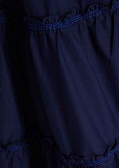 Derek Lam 10 Crosby - Rowena tiered stretch-cotton poplin midi dress - Blue - US 00