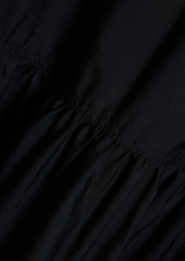 Derek Lam 10 Crosby - Timothea tiered cotton-poplin midi dress - Black - US 0