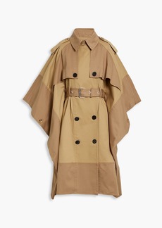 Derek Lam 10 Crosby - Douglas two-tone cotton-blend gabardine trench coat - Brown - XS