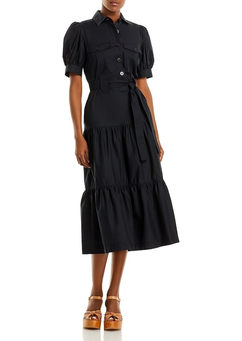 Derek Lam 10 Crosby Buffy Tiered Midi Dress