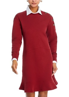 Derek Lam 10 Crosby Camden Button Sweatshirt Dress
