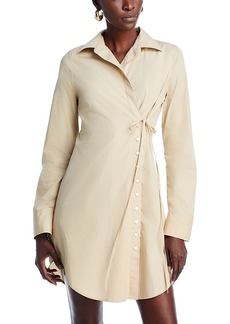 Derek Lam 10 Crosby Cindy Cotton Long Sleeve Mini Shirt Dress