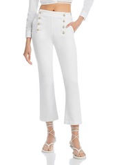 Derek Lam 10 Crosby Elle Sailor High Rise Cropped Flare Jeans in White