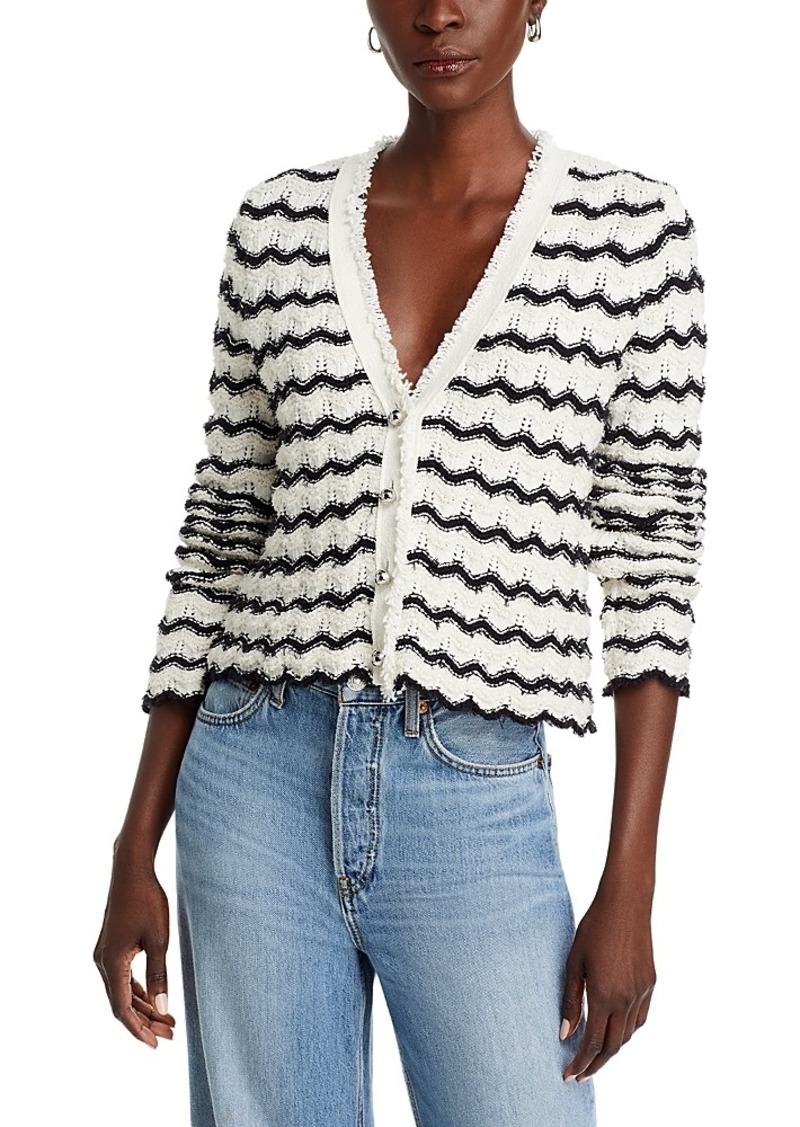 Derek Lam 10 Crosby Noe Chevron Striped Cardigan Sweater