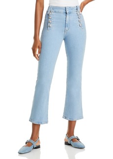 Derek Lam 10 Crosby Robertson Cropped Flare Jeans in Dover Light