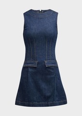 Derek Lam Devan Sleeveless Denim Mini Shift Dress