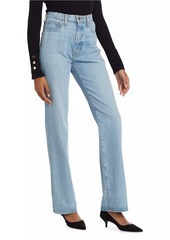 Derek Lam Farrah High-Rise Cuffed Straight Jeans