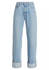 Derek Lam Farrah High-Rise Cuffed Straight Jeans