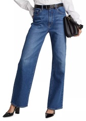 Derek Lam Faye High-Rise Tailored Wide-Leg Jeans