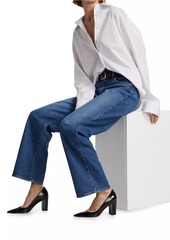 Derek Lam Faye High-Rise Tailored Wide-Leg Jeans