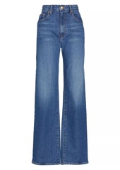 Derek Lam Faye High-Rise Tailored Wide-Leg Jeans