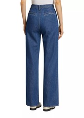 Derek Lam Faye High-Rise Tailored Wide-Leg Jeans