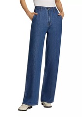 Derek Lam Faye High-Rise Tailored Wide-Leg Jeans