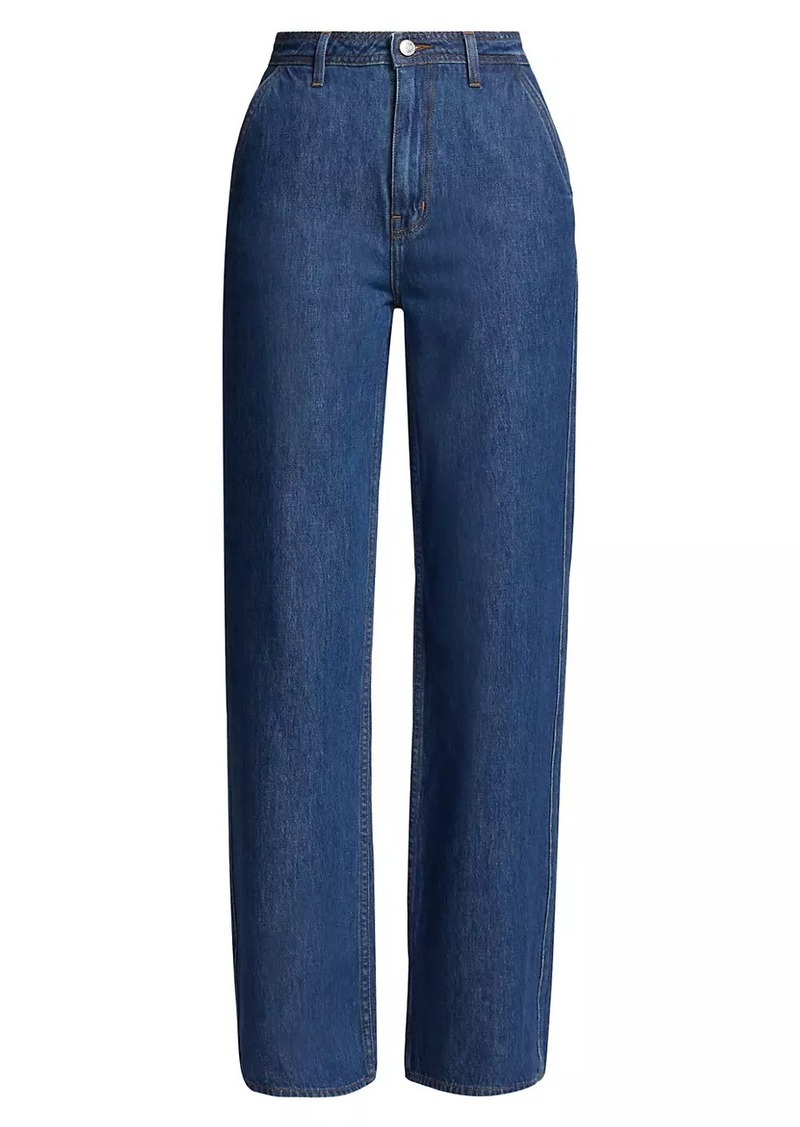 Derek Lam Faye High-Rise Tailored Wide-Leg Jeans