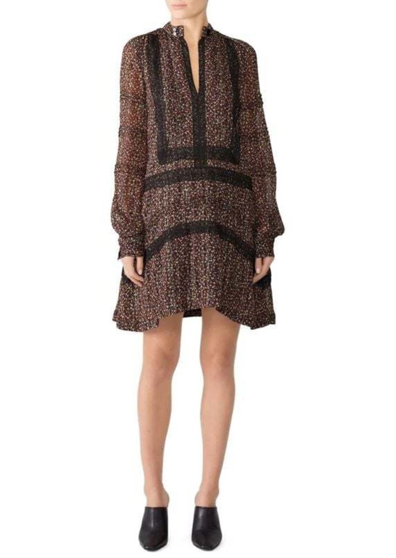 Derek Lam Floral Long Sleeve Mini Dress