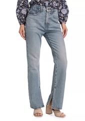 Derek Lam Frankie Split-Hem Straight-Leg Jeans