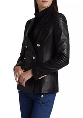 Derek Lam Franklin Double-Breasted Leather Jacket