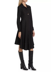 Derek Lam Helene Asymmetrical Knee-Length Shirtdress