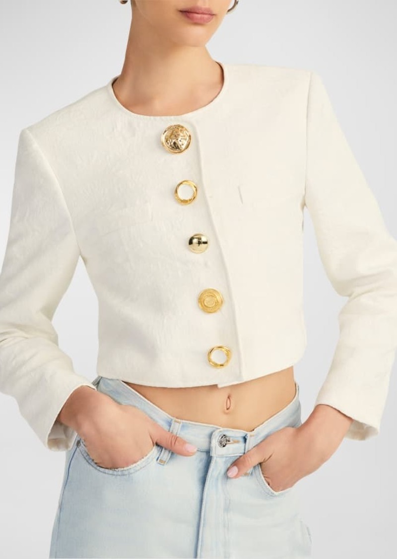 Derek Lam Juliette Mixed Button Jacket