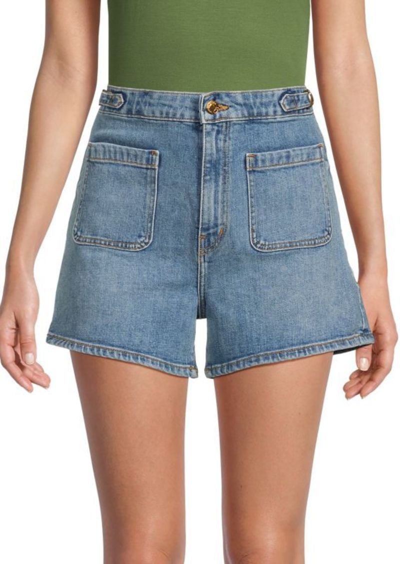 Derek Lam Kennedy High Rise Denim Shorts