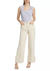 Derek Lam Koren Cuffed Wide-Leg Jeans