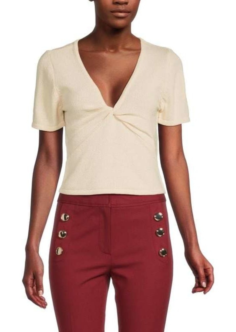 Derek Lam Leanna Twist Knit Crop Top