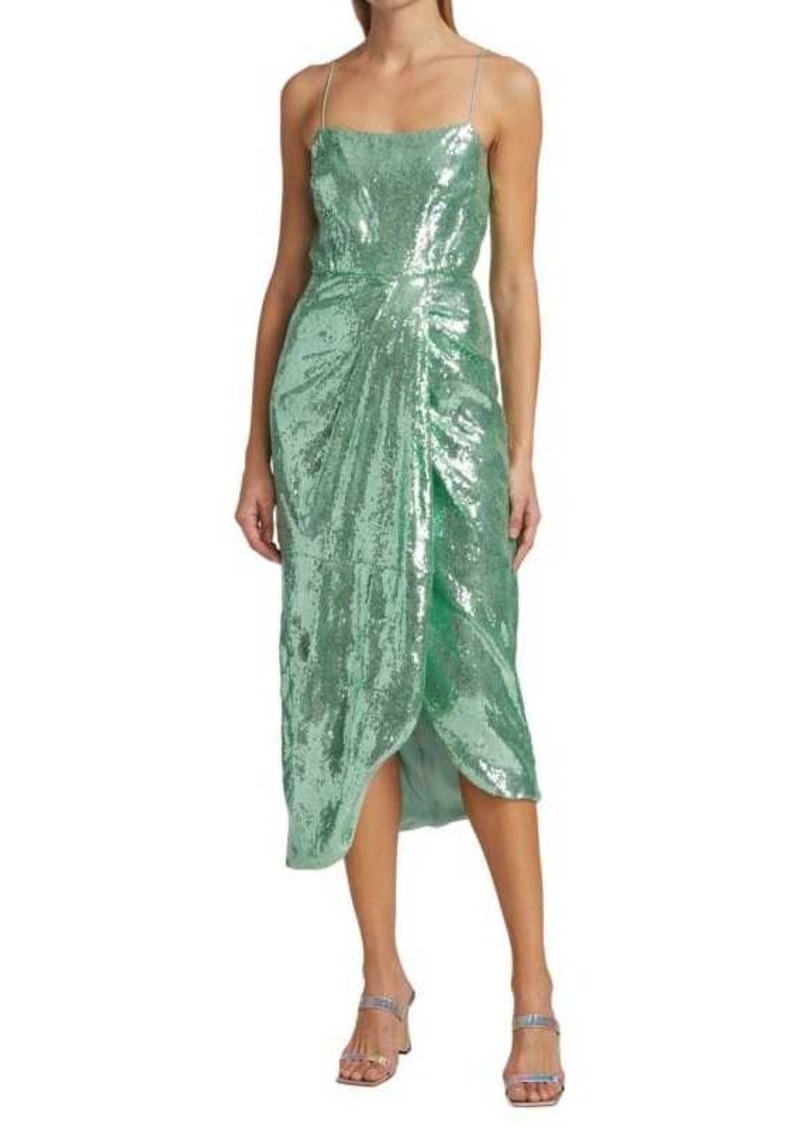 Derek Lam Lexi Sequin Sarong Dress