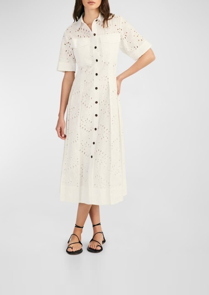 Derek Lam Lincoln Eyelet Utility Dress