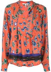 Derek Lam French floral print peplum blouse