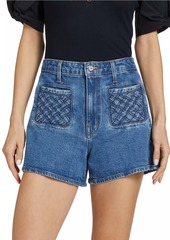 Derek Lam Luna Woven Denim Shorts