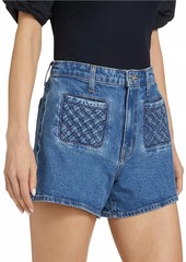 Derek Lam Luna Woven Denim Shorts