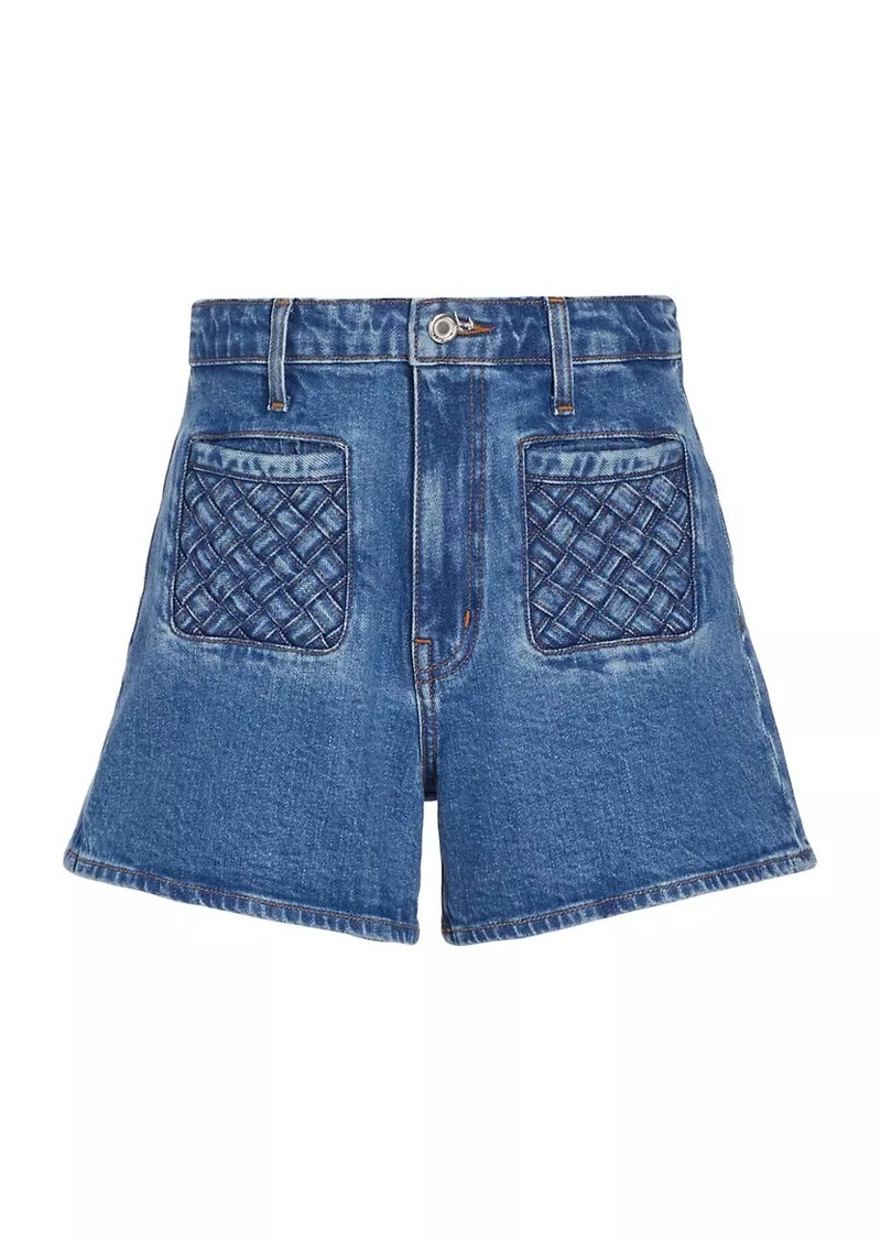 Derek Lam Luna Woven Denim Shorts