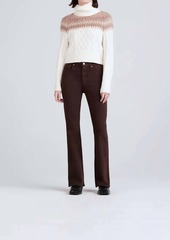 Derek Lam Marcella Cable Knit And Fair Isle Turtleneck Sweater In Ivory