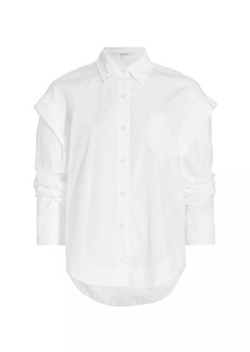 Derek Lam Marley Ruched Sleeve Shirt