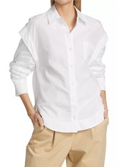 Derek Lam Marley Ruched Sleeve Shirt
