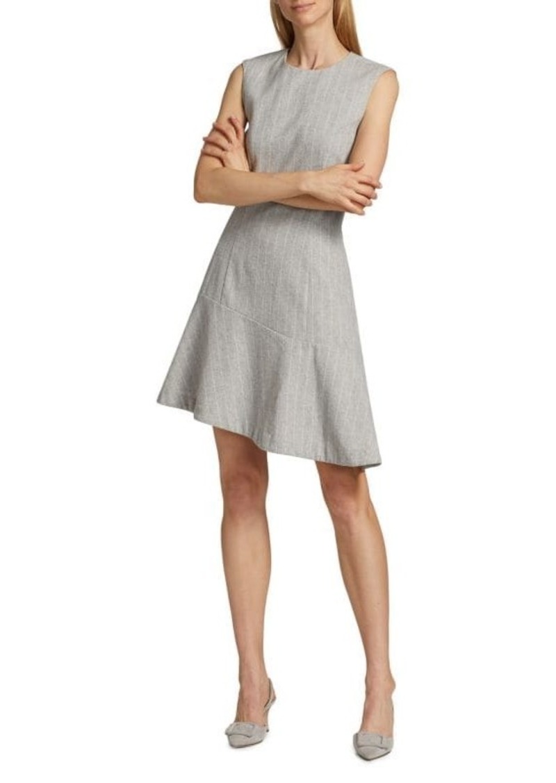 Derek Lam Mei Pinstripe Asymmetric Minidress