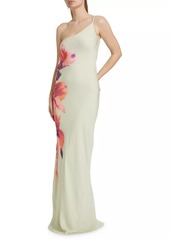 Derek Lam Milou Floral One-Shoulder Gown