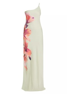 Derek Lam Milou Floral One-Shoulder Gown