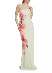 Derek Lam Milou Floral One-Shoulder Gown