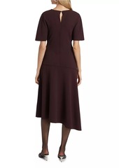 Derek Lam Nicola Short-Sleeve Asymmetric Midi-Dress