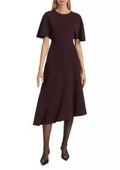 Derek Lam Nicola Short-Sleeve Asymmetric Midi-Dress