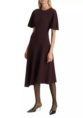 Derek Lam Nicola Short-Sleeve Asymmetric Midi-Dress