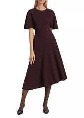 Derek Lam Nicola Short-Sleeve Asymmetric Midi-Dress